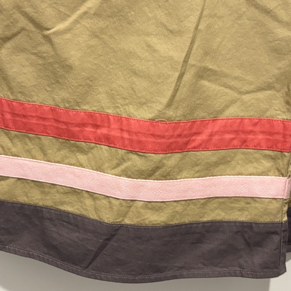 Merona A-Line Skirt with Pink and Dark Brown Stripes - Picture 2 of 7